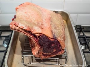 Slow roasting beef Xmas morning